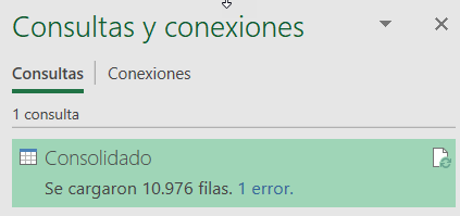 Error en datos al cargar en Power Query